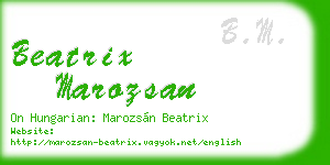 beatrix marozsan business card