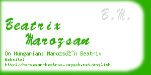 beatrix marozsan business card